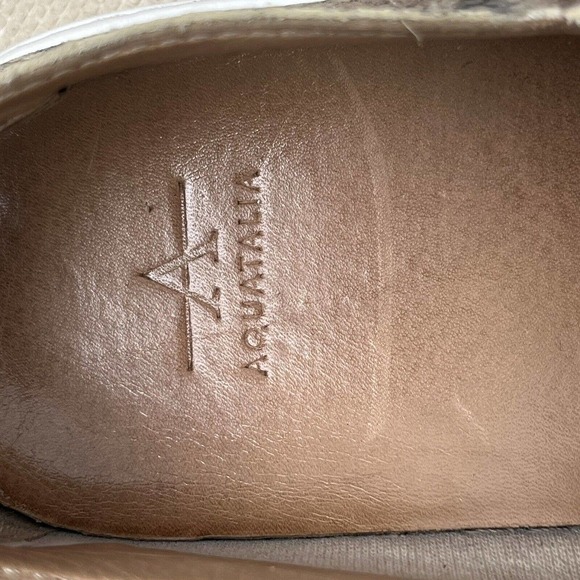 Aquatalia Women's Orilla Size 9 Sneakers Snake Embossed Leather Slip On - Picture 13 of 14